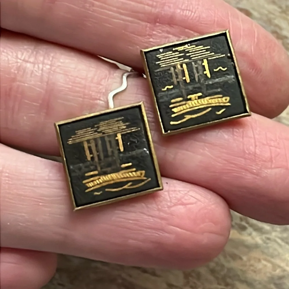 Antique Damascene Cufflinks